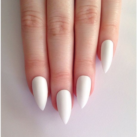 fake-white-nails-92_11 Unghii false albe