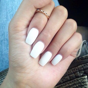 fake-white-nails-92_6 Unghii false albe