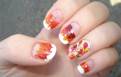 Toamna frunze nail art