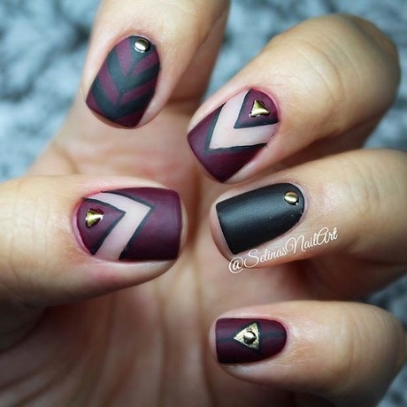 maroon-and-black-nails-17_5 Maro și unghii negre
