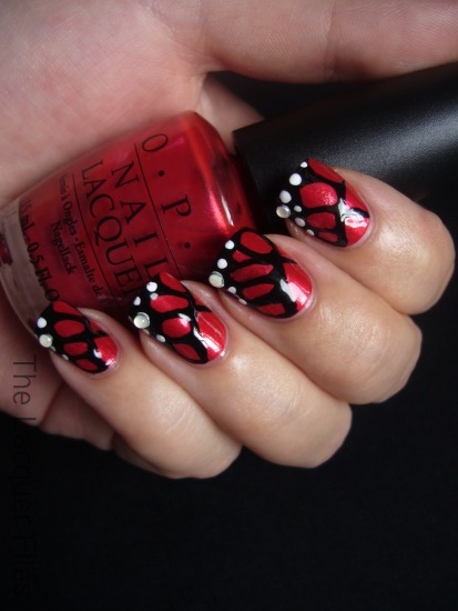 nail-art-black-red-78_8 Nail art negru roșu