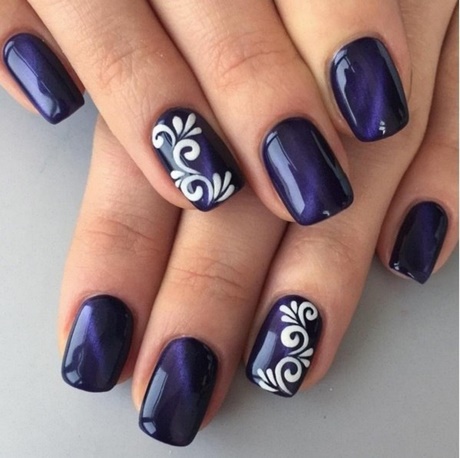 nail-art-designs-blue-and-white-91_4 Nail art designs albastru și alb