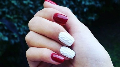 nail-art-in-red-and-white-20_14 Nail art în roșu și alb
