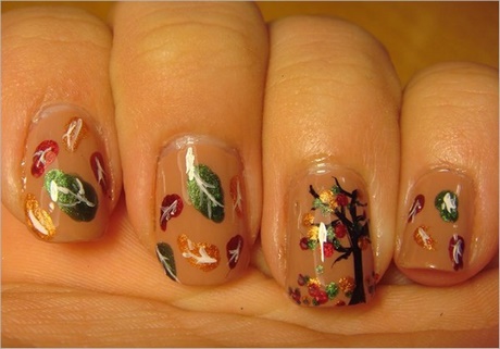 nail-art-leaves-29_5 Nail art frunze