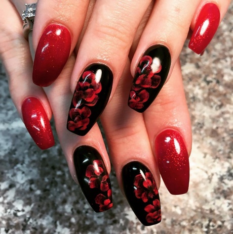 nail-art-red-black-57_17 Nail art roșu negru