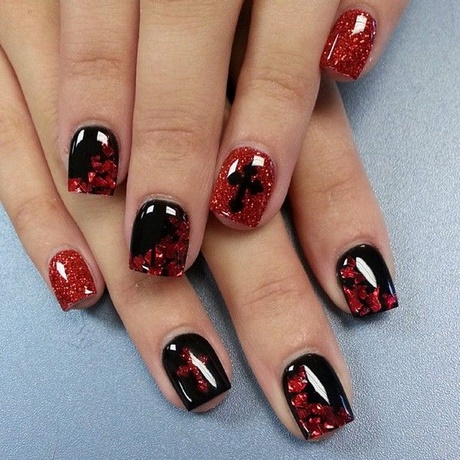 nail-art-red-black-57_9 Nail art roșu negru