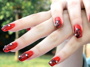 nail-art-red-colour-61_14 Nail art culoare roșie