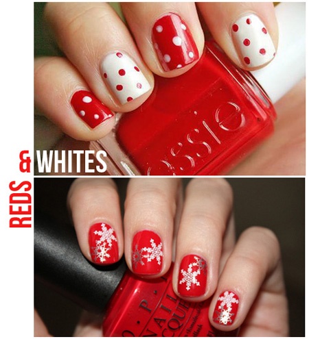 nail-art-red-white-38_13 Nail art roșu alb