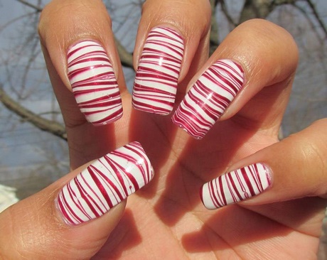 nail-art-red-white-38_4 Nail art roșu alb