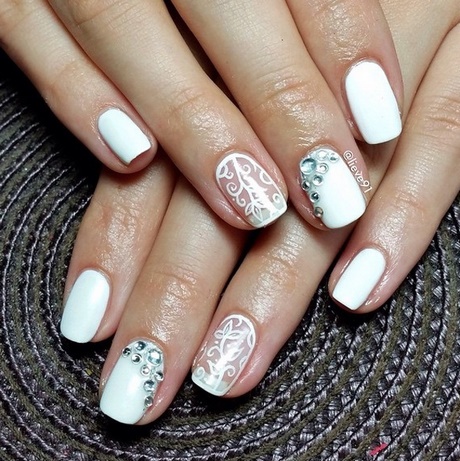 nail-art-with-white-nail-polish-19_9 Nail art cu lac de unghii alb