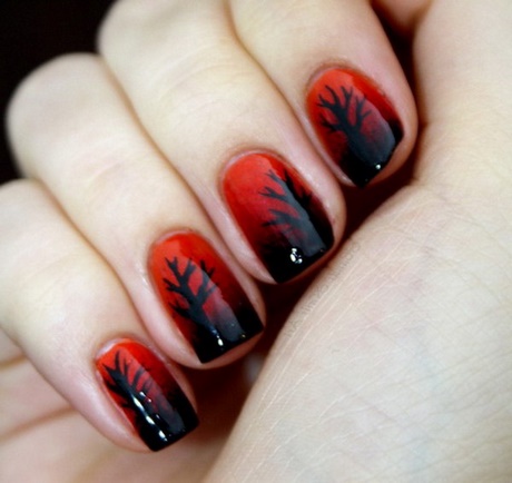 nail-designs-on-red-nail-polish-28_20 Modele de unghii pe lac de unghii roșu