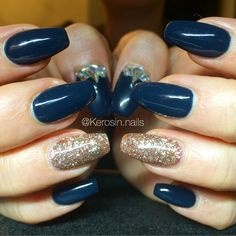 navy-blue-acrylic-nails-91_19 Unghii acrilice albastru bleumarin