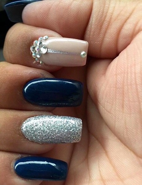 navy-blue-acrylic-nails-91_2 Unghii acrilice albastru bleumarin