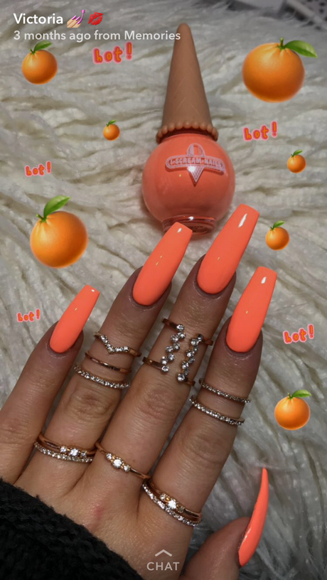 orange-acrylic-nails-09 Unghii acrilice portocalii