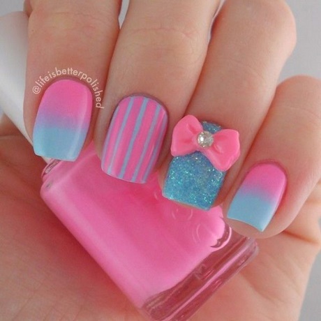 pink-and-blue-nails-09_11 Unghii roz și albastru