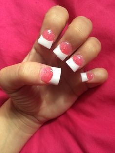 pink-and-white-acrylic-nails-21_14 Unghii acrilice roz și alb