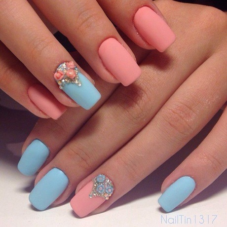 pink-white-and-blue-nail-designs-46_13 Roz alb și albastru modele de unghii