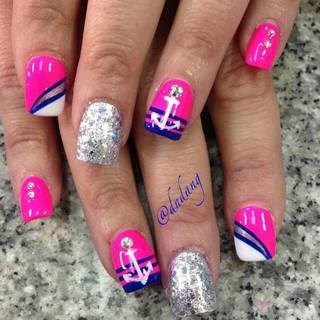 pink-white-and-blue-nail-designs-46_4 Roz alb și albastru modele de unghii