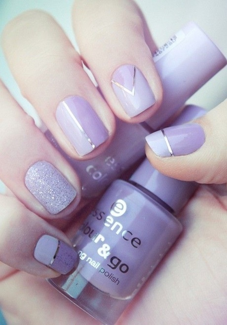 purple-nail-art-for-short-nails-89_6 Purple nail art pentru unghii scurte
