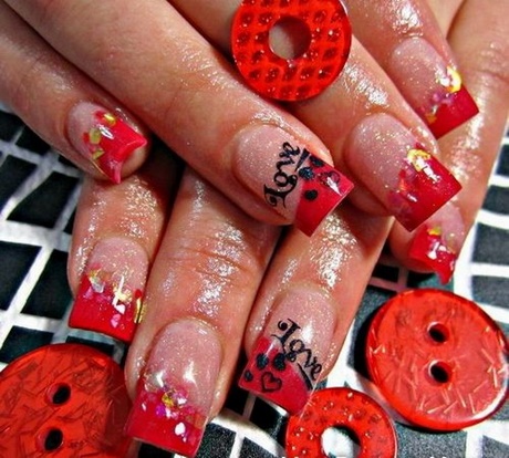 red-and-black-acrylic-nail-designs-73_7 Modele de unghii acrilice roșii și negre
