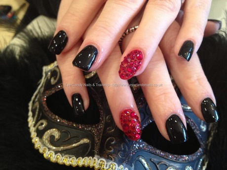 red-and-black-acrylic-nail-designs-73_9 Modele de unghii acrilice roșii și negre