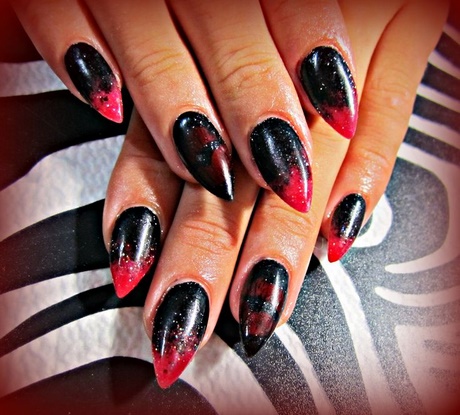 red-and-black-design-nails-93_13 Unghii de design roșu și negru