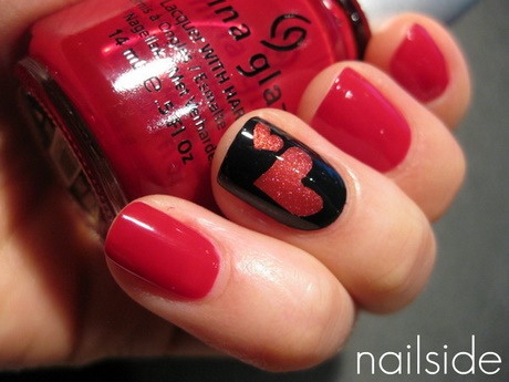 red-and-black-nail-art-66_7 Arta unghiilor roșii și negre