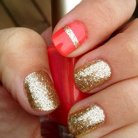 red-and-gold-acrylic-nail-designs-37_9 Modele de unghii acrilice roșii și aurii