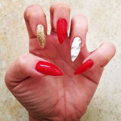 red-and-gold-manicure-43_10 Manichiura roșie și aurie