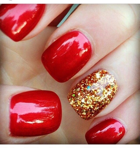 red-and-gold-manicure-43_17 Manichiura roșie și aurie