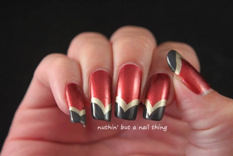 red-and-grey-nail-art-35_16 Arta unghiilor roșii și gri
