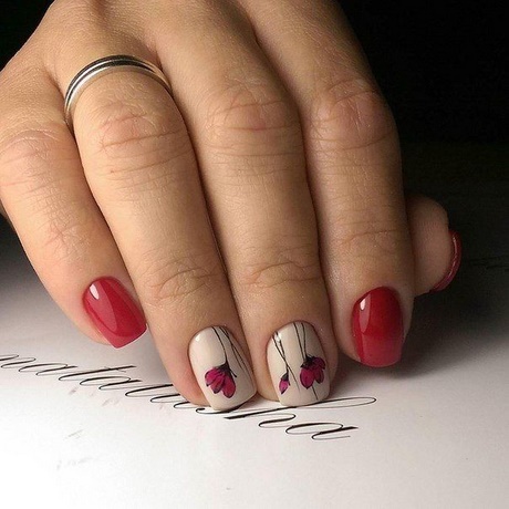 red-and-grey-nail-art-35_20 Arta unghiilor roșii și gri