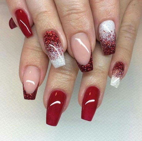 red-and-silver-gel-nails-32_17 Unghii cu gel roșu și argintiu