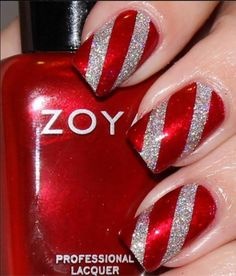 red-and-silver-nail-art-37_2 Arta unghiilor roșii și argintii
