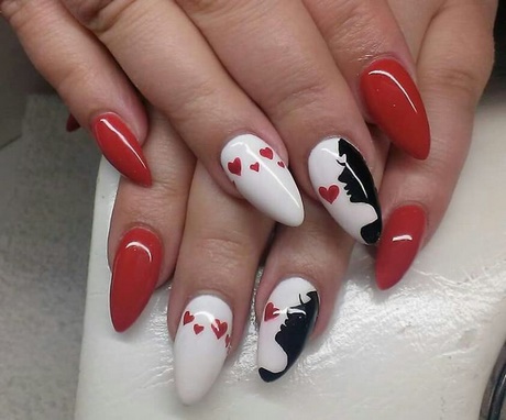 red-and-white-gel-nails-29_11 Unghii cu gel roșu și alb