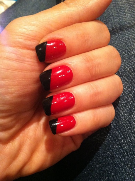 red-black-french-manicure-23_12 Roșu negru manichiură franțuzească