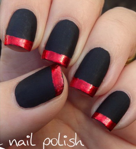 red-black-french-manicure-23_15 Roșu negru manichiură franțuzească