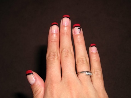 red-black-french-manicure-23_18 Roșu negru manichiură franțuzească