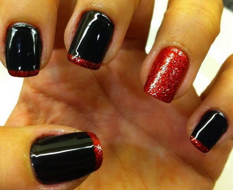 red-black-french-manicure-23_20 Roșu negru manichiură franțuzească