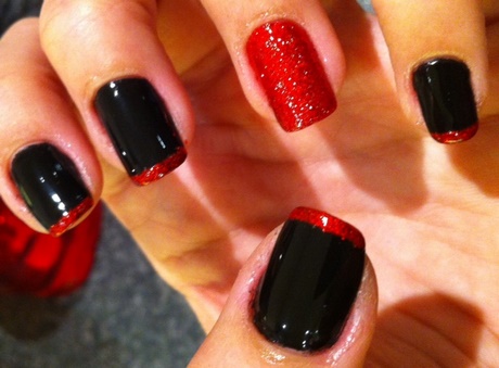 red-black-french-manicure-23_9 Roșu negru manichiură franțuzească