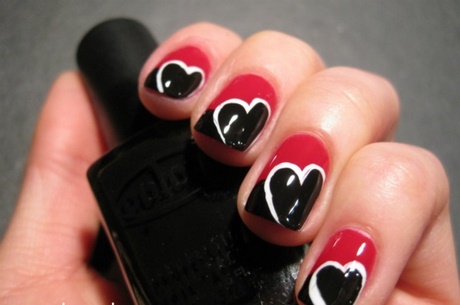 red-black-nail-art-14_13 Roșu negru nail art