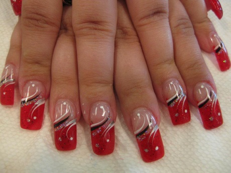 red-black-silver-nail-designs-91_11 Modele de unghii roșu negru argintiu