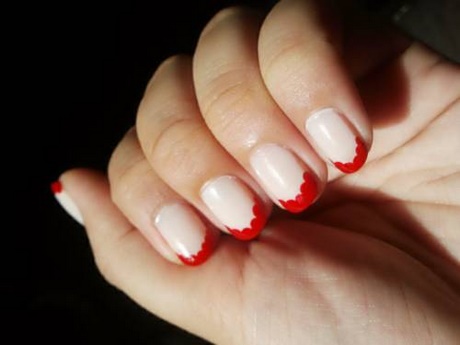 red-french-nail-designs-55 Modele de unghii roșii franceze