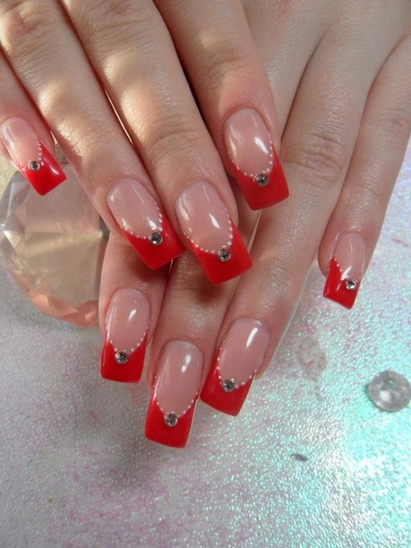 red-french-nail-designs-55_16 Modele de unghii roșii franceze