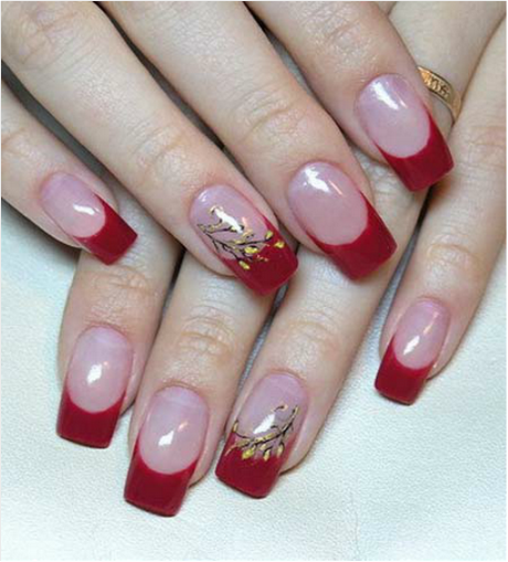 red-french-nail-designs-55_5 Modele de unghii roșii franceze