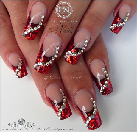 red-glitter-acrylic-nails-05_9 Unghii acrilice cu sclipici roșii