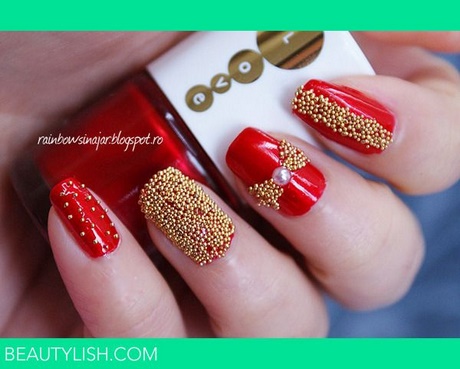 red-gold-and-black-nail-designs-20_10 Modele de unghii de aur roșu și negru