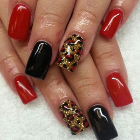 red-gold-and-black-nail-designs-20_2 Modele de unghii de aur roșu și negru