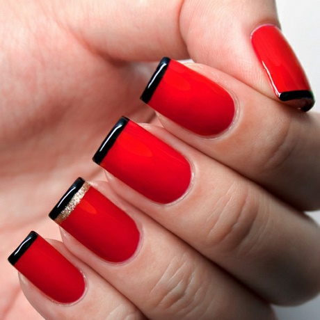 red-gold-and-black-nail-designs-20_5 Modele de unghii de aur roșu și negru