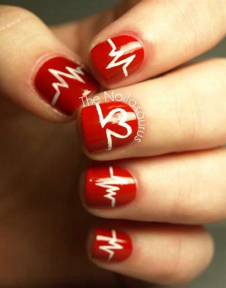 red-nail-designs-for-short-nails-71_13 Modele de unghii roșii pentru unghii scurte
